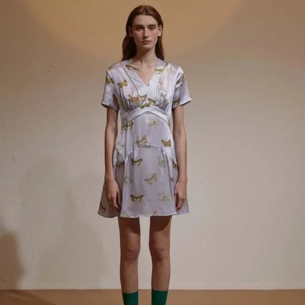 Into a Butterfly Silk Dress